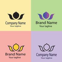Best logo design with different designs of the same shape For business company. Color editable. vector