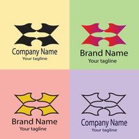sublime Best logo design with different designs of the same shape For business company. Color editable. vector