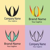 dreamy Best logo design with different designs of the same shape For business company. Color editable. vector