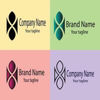 Advanced Best logo design with different designs of the same shape For business company. Color editable. vector