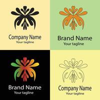 Latest delightful Best logo design with different designs of the same shape For business company. Color editable. vector