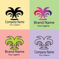 superior Best logo design with different designs of the same shape For business company. Color editable. vector