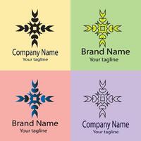 magnificent Best logo design with different designs of the same shape For business company. Color editable. vector