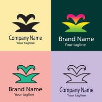 Latest amazing Best logo design with different designs of the same shape For business company. Color editable. vector
