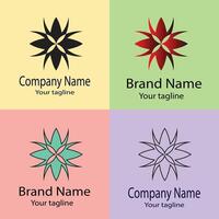 great Best logo design with different designs of the same shape For business company. Color editable. vector