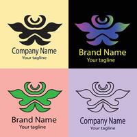 premium Best logo design with different designs of the same shape For business company. Color editable. vector