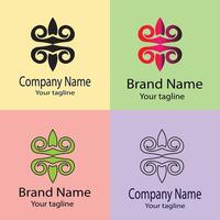 finest Best logo design with different designs of the same shape For business company. Color editable. vector