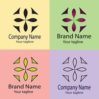 Favorite Best logo design with different designs of the same shape For business company. Color editable. vector