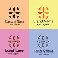 Valuable Best logo design with different designs of the same shape For business company. Color editable. vector