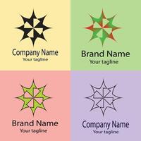 Latest Excellent Best logo design with different designs of the same shape For business company. Color editable. vector