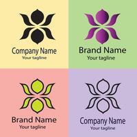 Excellent logo design with different designs of the same shape For business company. Color editable. vector
