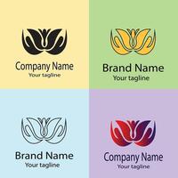 Latest Awesome Best logo design with different designs of the same shape For business company. Color editable. vector