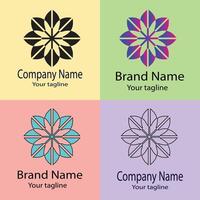 finest logo design with different designs of the same shape For business company. Color editable. vector