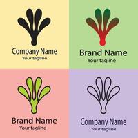 Beautiful Unique logo design with different designs of the same shape For business company. Color editable. vector
