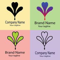 Latest reactive Best logo design with different designs of the same shape For business company. Color editable. vector