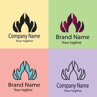 Gorgeous Best logo design with different designs of the same shape For business company. Color editable. vector