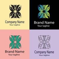 Latest Favorite Best logo design with different designs of the same shape For business company. Color editable. vector