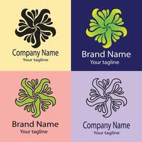 Latest effective Best logo design with different designs of the same shape For business company. Color editable. vector