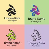 Latest super Best logo design with different designs of the same shape For business company. Color editable. vector