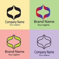 magic logo design with different designs of the same shape For business company. Color editable. vector
