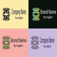 Latest magnificent Best logo design with different designs of the same shape For business company. Color editable. vector