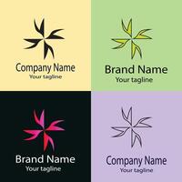 Latest wondrous Best logo design with different designs of the same shape For business company. Color editable. vector