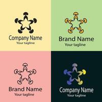 Latest grand Best logo design with different designs of the same shape For business company. Color editable. vector
