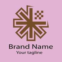 superior Unique logo design with different designs of the same shape For business company. Color editable. vector