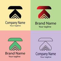 Latest Unique Best logo design with different designs of the same shape For business company. Color editable. vector