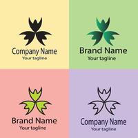 Beautiful Best logo design with different designs of the same shape For business company. Color editable. vector