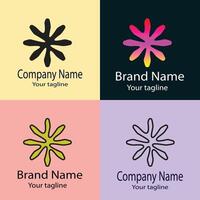reactive Best logo design with different designs of the same shape For business company. Color editable. vector