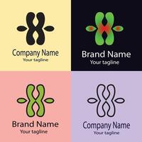Latest Professional Best logo design with different designs of the same shape For business company. Color editable. vector