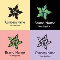 Latest incredibleh Best logo design with different designs of the same shape For business company. Color editable. vector