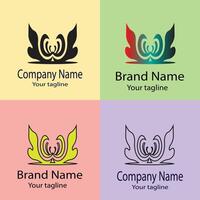 operative Best logo design with different designs of the same shape For business company. Color editable. vector