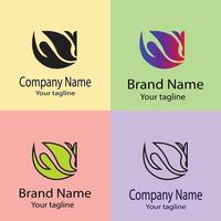 Latest marvelous Best logo design with different designs of the same shape For business company. Color editable. vector