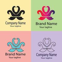Bfine logo design with different designs of the same shape For business company. Color editable. vector