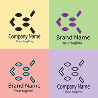 Latest Active Best logo design with different designs of the same shape For business company. Color editable. vector
