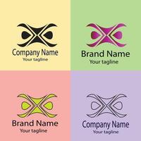 Varied Best logo design with different designs of the same shape For business company. Color editable. vector