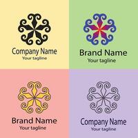 Latest outstanding Best logo design with different designs of the same shape For business company. Color editable. vector