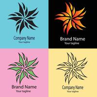 prime Unique logo design with different designs of the same shape For business company. Color editable. vector