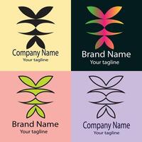 ace logo design with different designs of the same shape For business company. Color editable. vector