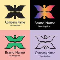 prime Best logo design with different designs of the same shape For business company. Color editable. vector