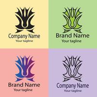 Abstract Latest Advanced logo design with different designs of the same shape For business company. vector