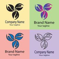 Latest Commercial Best logo design with different designs of the same shape For business company. Color editable. vector