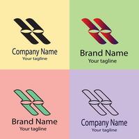 Latest goodly Best logo design with different designs of the same shape For business company. Color editable. vector