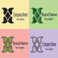 Wonderful Best logo design with different designs of the same shape For business company. Color editable. vector