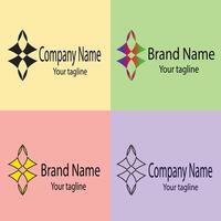 grand Best logo design with different designs of the same shape For business company. Color editable. vector