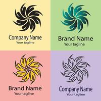 Latest Best logo design with different designs of the same shape For business company. Color editable. vector