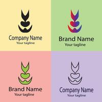 Latest terrific Best logo design with different designs of the same shape For business company. Color editable. vector