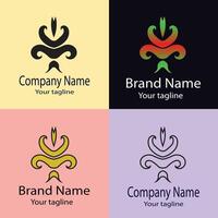Latest sensational Best logo design with different designs of the same shape For business company. Color editable. vector
